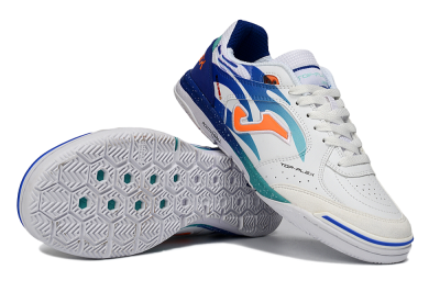 Men's Joma Top Flex IC Football Shoes - Blue/Ocean Blue/Splashing Coral