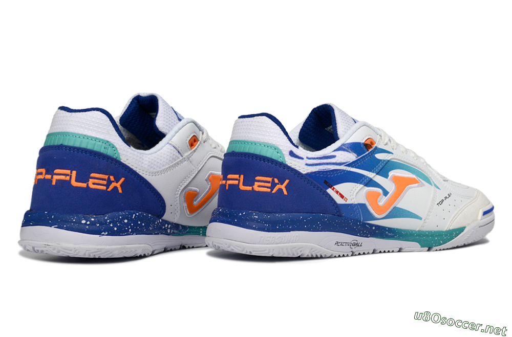 Men's Joma Top Flex IC Football Shoes - Blue/Ocean Blue/Splashing Coral 6