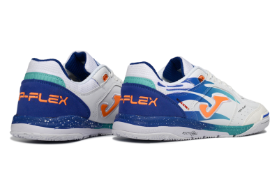 Men's Joma Top Flex IC Football Shoes - Blue/Ocean Blue/Splashing Coral