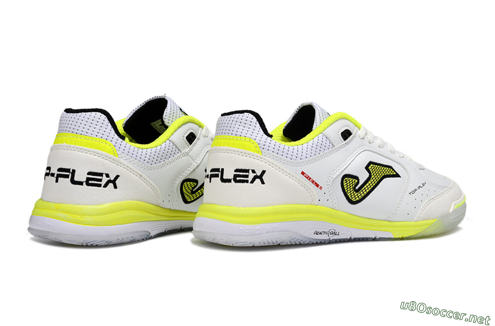 Men's Joma Top Flex IC Football Shoes - White/Neon Yellow/Black 6