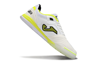 Men's Joma Top Flex IC Football Shoes - White/Neon Yellow/Black