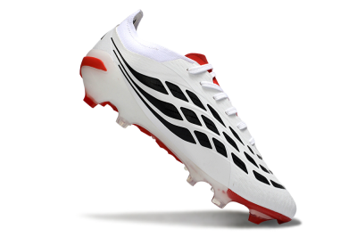 Men's Adidas Predator 26 Elite FG Football Boots - White/Crimson/Black