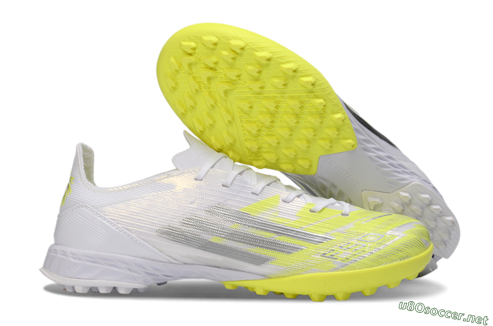 Unisex Adidas F50 Pro TF Football Shoes - Yellow/Luminous Yellow/White 2