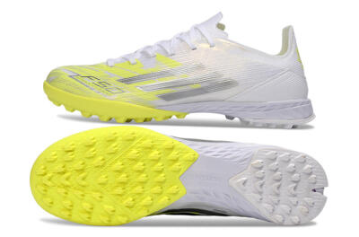 Unisex Adidas F50 Pro TF Football Shoes - Yellow/Luminous Yellow/White