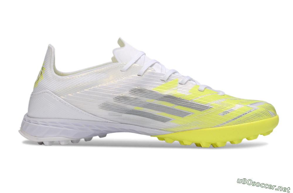 Unisex Adidas F50 Pro TF Football Shoes - Yellow/Luminous Yellow/White 7