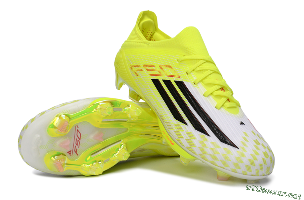 Unisex Adidas F50 Lightstrike Pro FG Football Boots - Yellow/Lime Burst/White Flash 3