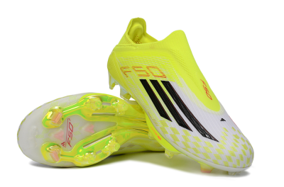 Unisex Adidas F50 Lightstrike Pro Laceless FG Football Boots - Yellow/Luminous Yellow/Electric Green