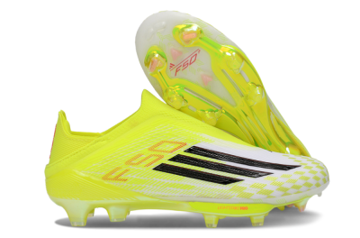 Unisex Adidas F50 Lightstrike Pro Laceless FG Football Boots - Yellow/Luminous Yellow/Electric Green
