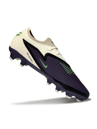 Unisex Nike Phantom 6 Low Elite FG Football Boots - Purple/Pearl White/Lime Green