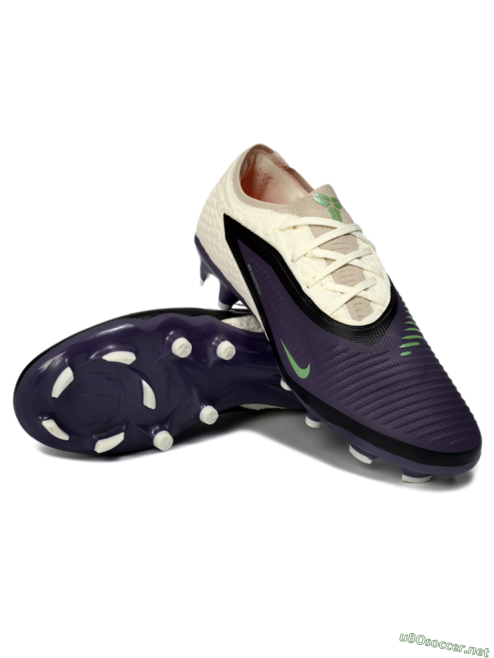 Unisex Nike Phantom 6 Low Elite FG Football Boots - Purple/Pearl White/Lime Green 3