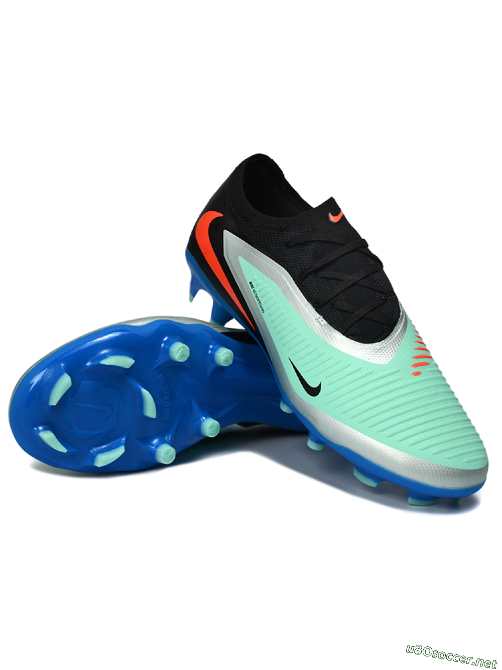 Unisex Nike Phantom 6 Low Elite FG Football Boots - Aqua/Coral Blue/Silver 3