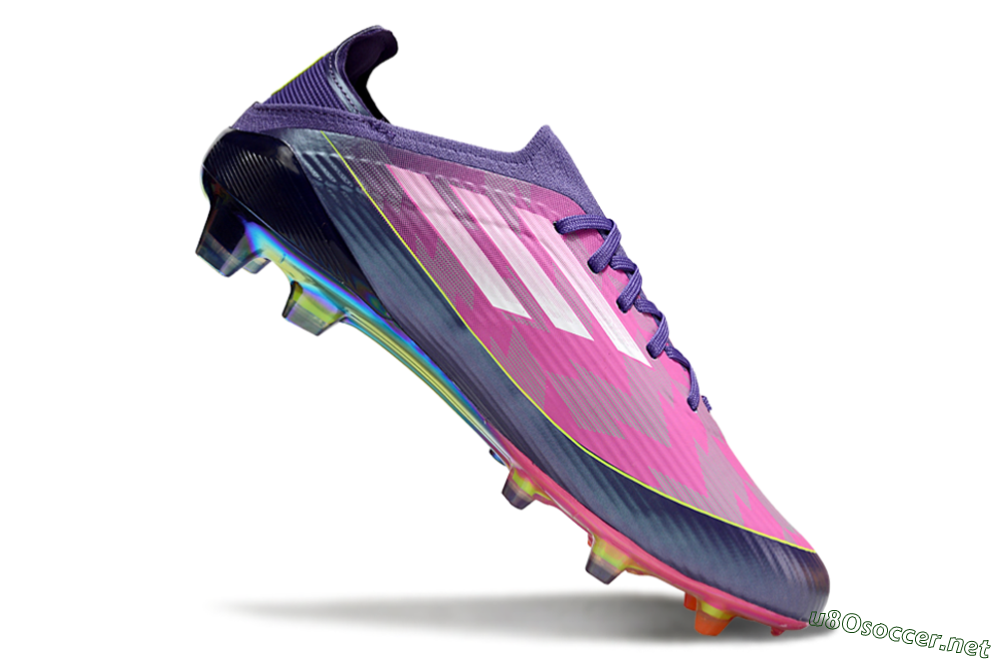 Unisex Adidas F50 Elite FG Football Boots - Purple/Neon Pink/Rainbow Hues 5