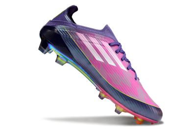 Unisex Adidas F50 Elite FG Football Boots - Purple/Neon Pink/Rainbow Hues