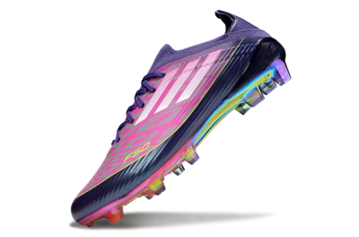 Unisex Adidas F50 Elite FG Football Boots - Purple/Neon Pink/Rainbow Hues