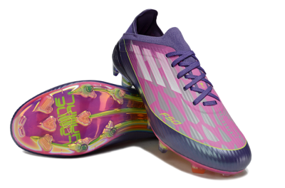 Unisex Adidas F50 Elite FG Football Boots - Purple/Neon Pink/Rainbow Hues