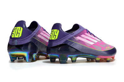 Unisex Adidas F50 Elite FG Football Boots - Purple/Neon Pink/Rainbow Hues