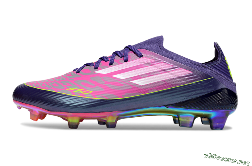 Unisex Adidas F50 Elite FG Football Boots - Purple/Neon Pink/Rainbow Hues 0