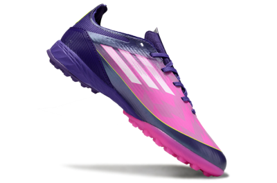 Unisex Adidas F50 Pro TF Football Shoes - Purple/Bright Pink/Neon Yellow