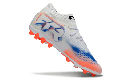 Men's Puma Future 8 Ultimate MG Football Boots - White/Coral Blaze/Black