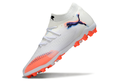 Men's Puma Future 8 Ultimate MG Football Boots - White/Coral Blaze/Black