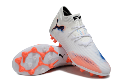 Men's Puma Future 8 Ultimate MG Football Boots - White/Coral Blaze/Black