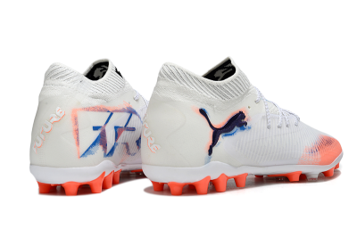 Men's Puma Future 8 Ultimate MG Football Boots - White/Coral Blaze/Black