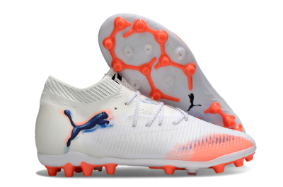 Men's Puma Future 8 Ultimate MG Football Boots - White/Coral Blaze/Black