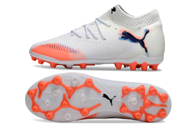 Men's Puma Future 8 Ultimate MG Football Boots - White/Coral Blaze/Black