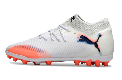 Men's Puma Future 8 Ultimate MG Football Boots - White/Coral Blaze/Black