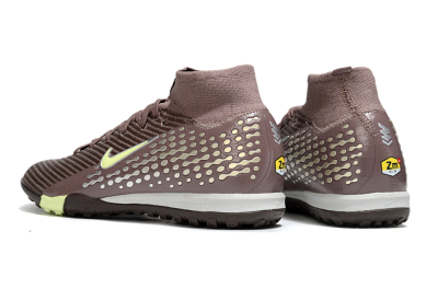 Unisex Nike Air Zoom Mercurial Superfly 10 Elite TF Football Shoes - Brown/Lime Green/Charcoal Grey
