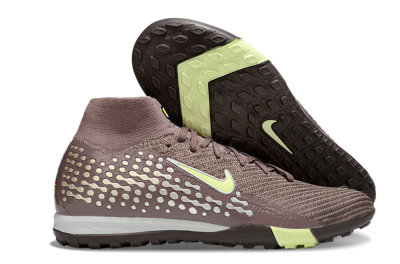 Unisex Nike Air Zoom Mercurial Superfly 10 Elite TF Football Shoes - Brown/Lime Green/Charcoal Grey