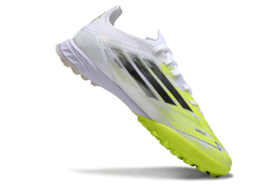 Men's Adidas F50 Pro TF Football Shoes - White/Electric Yellow/Phantom Grey