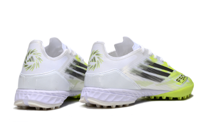 Men's Adidas F50 Pro TF Football Shoes - White/Electric Yellow/Phantom Grey