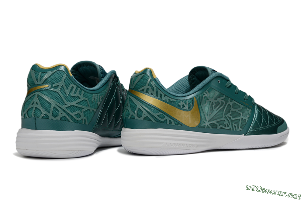 Unisex Nike Lunar Gato 2 IC Football Shoes - Teal/Golden Accent/White Sole 6