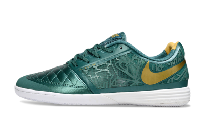 Unisex Nike Lunar Gato 2 IC Football Shoes - Teal/Golden Accent/White Sole
