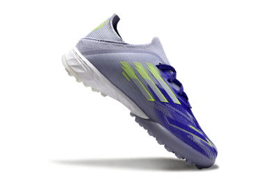 Kids Adidas F50 Elite TF Football Shoes - Purple/Electric Green/Soft Gray