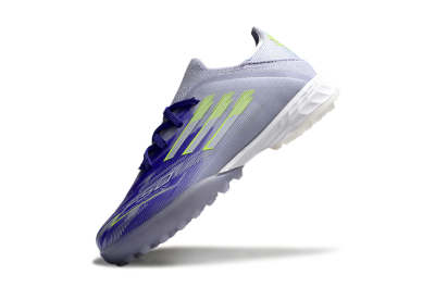 Kids Adidas F50 Elite TF Football Shoes - Purple/Electric Green/Soft Gray