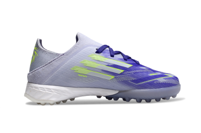 Kids Adidas F50 Elite TF Football Shoes - Purple/Electric Green/Soft Gray