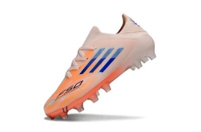 Kids Adidas F50 Elite FG Football Boots - Orange/Coral Sunset/Blue Accent