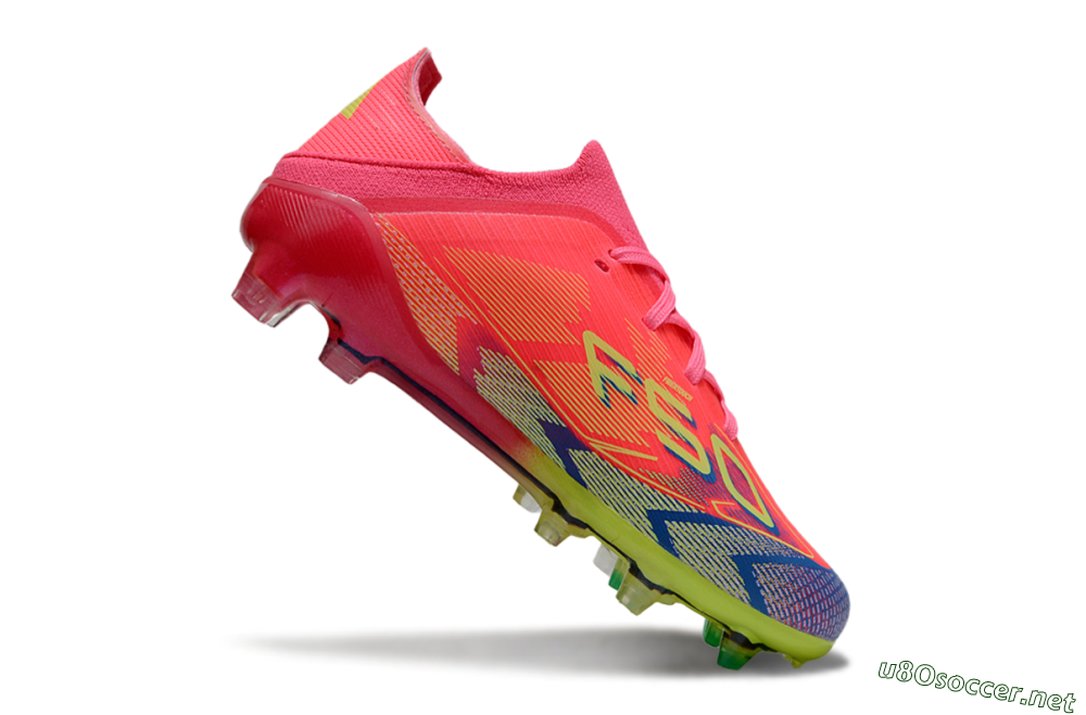 Kids Adidas F50 Elite FG Football Boots - Pink/Electric Pink/Neon Green 3