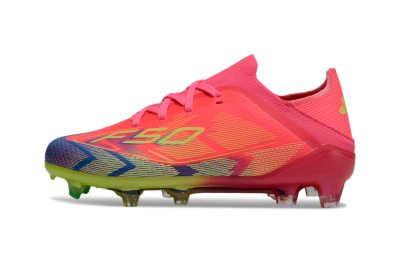 Kids Adidas F50 Elite FG Football Boots - Pink/Electric Pink/Neon Green