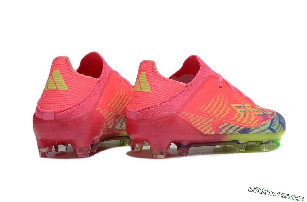 Kids Adidas F50 Elite FG Football Boots - Pink/Electric Pink/Neon Green 5