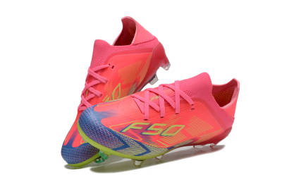 Kids Adidas F50 Elite FG Football Boots - Pink/Electric Pink/Neon Green