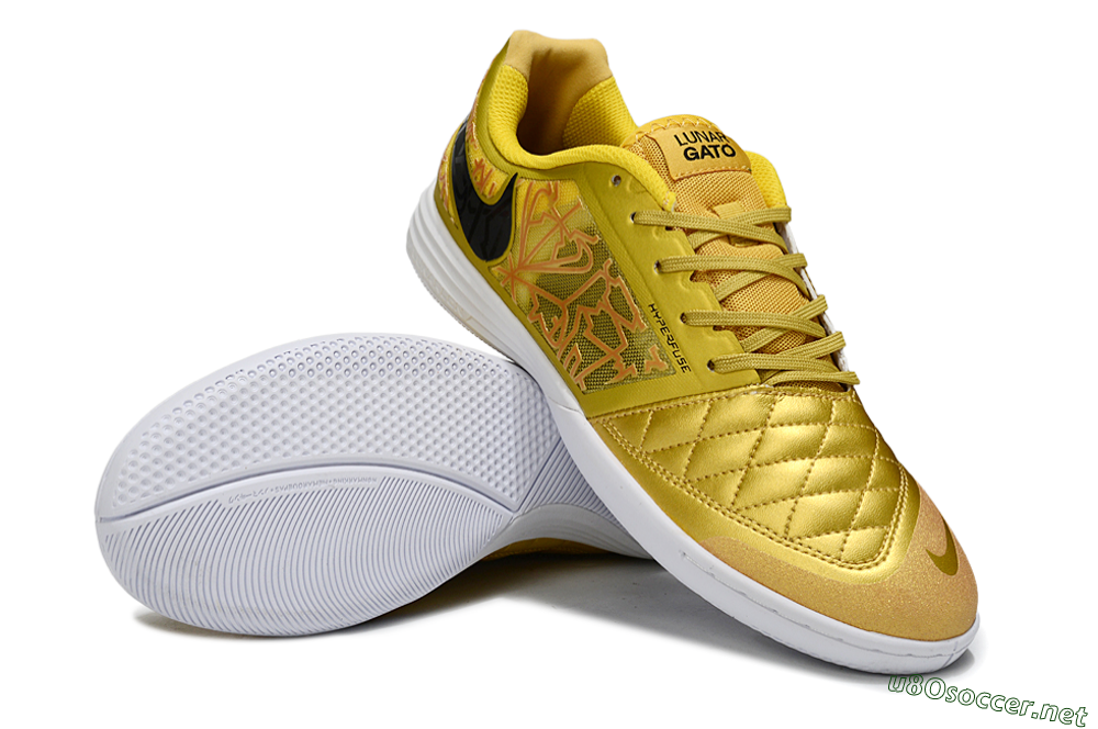 Unisex Nike Lunar Gato 2 IC Football Shoes - Yellow/Golden Yellow/Bright Sunshine 3