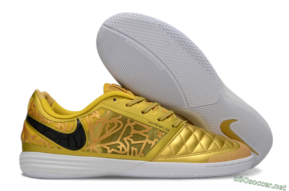 Unisex Nike Lunar Gato 2 IC Football Shoes - Yellow/Golden Yellow/Bright Sunshine 2