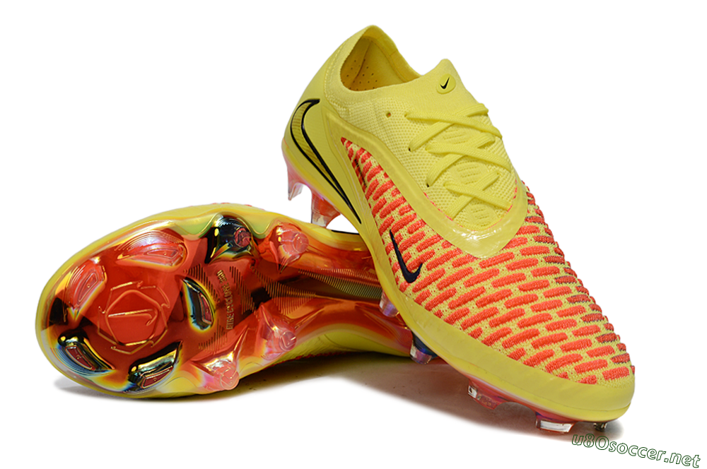 Unisex Nike Phantom 6 Low Elite FG Football Boots - Yellow/Vibrant Sunset/Flame Orange 3