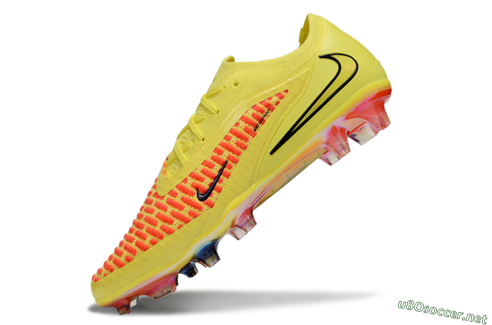 Unisex Nike Phantom 6 Low Elite FG Football Boots - Yellow/Vibrant Sunset/Flame Orange 5
