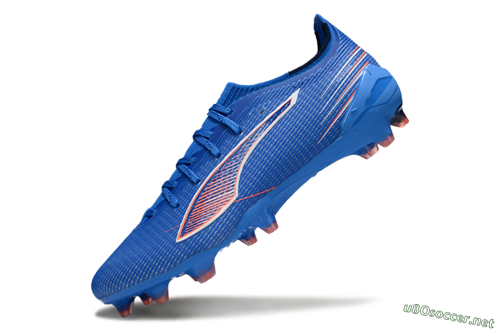 Men's Puma Ultra Ultimate FG Football Boots - Blue/Electric Blue/Coral Accent 5