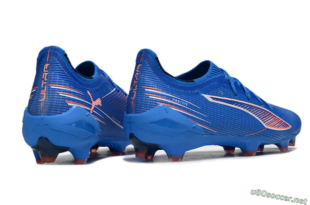 Men's Puma Ultra Ultimate FG Football Boots - Blue/Electric Blue/Coral Accent 6