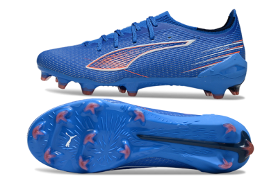 Men's Puma Ultra Ultimate FG Football Boots - Blue/Electric Blue/Coral Accent